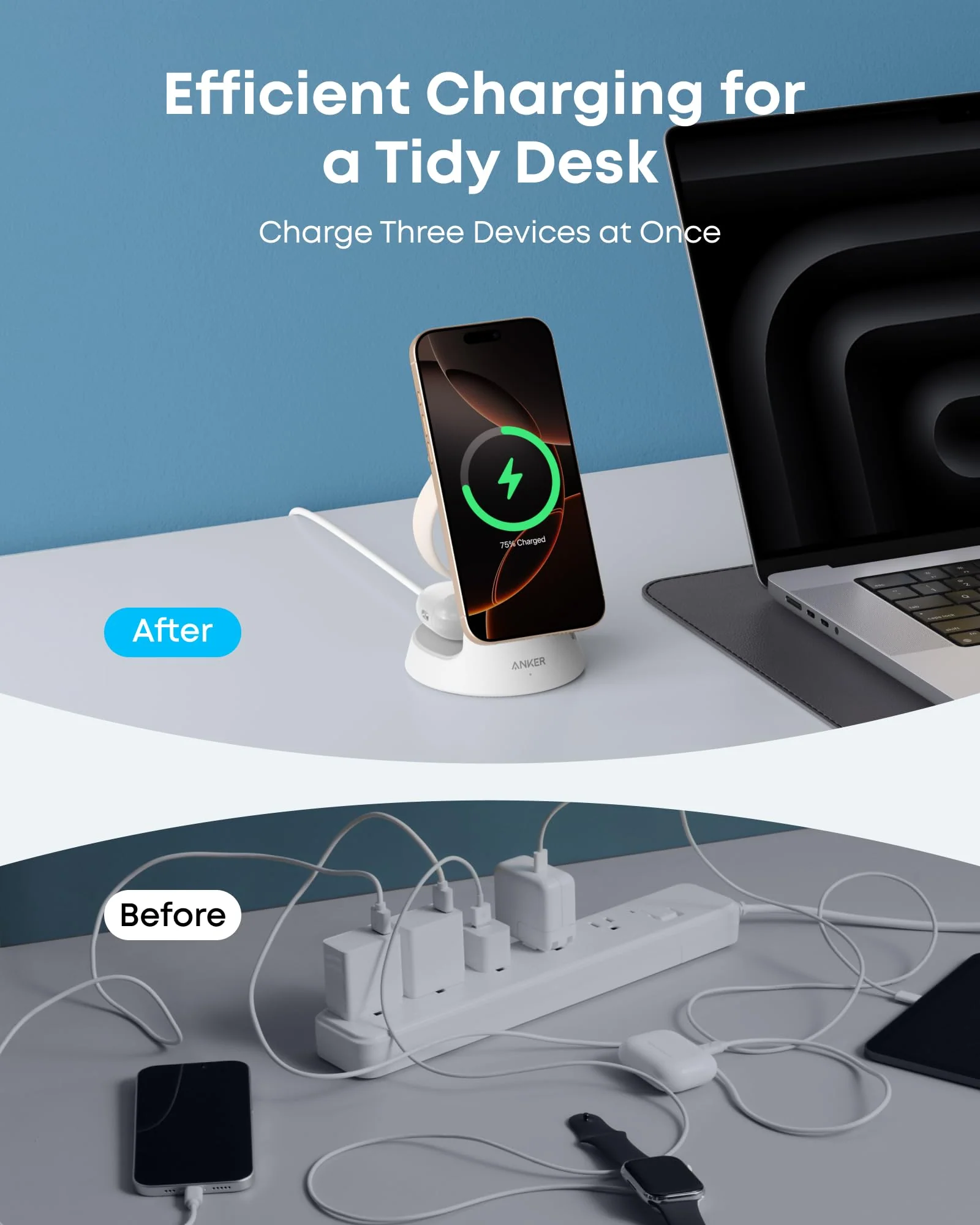 Anker MagGo Wireless Charging Station (3-in-1, Dock Stand) - Image 12