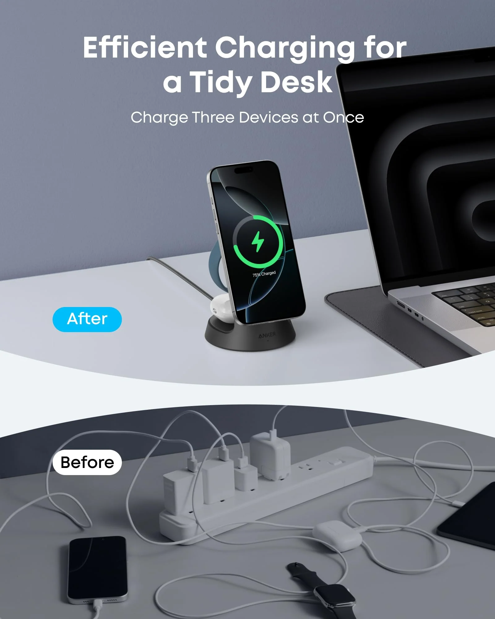 Anker MagGo Wireless Charging Station (3-in-1, Dock Stand) - Image 5