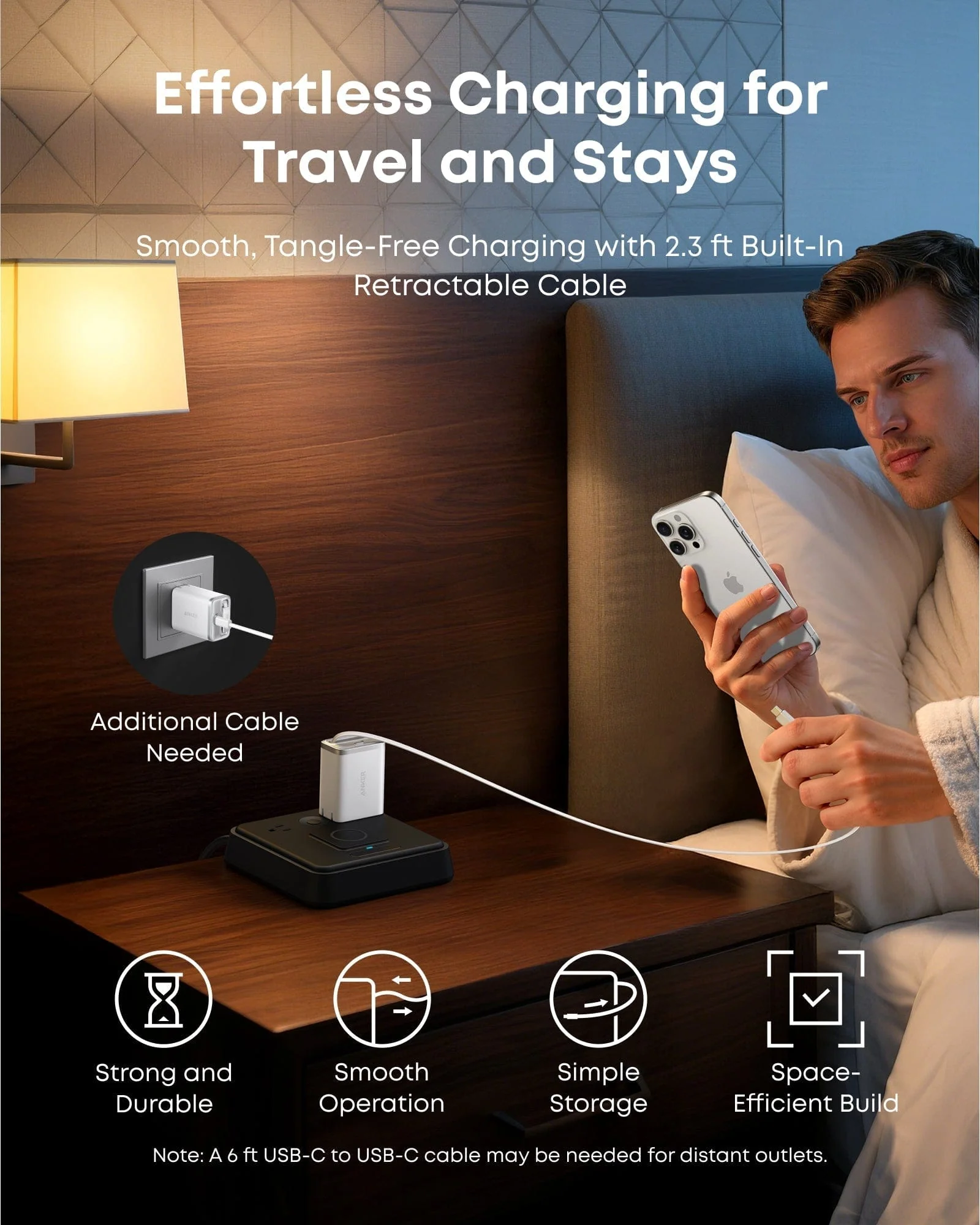 Anker Nano Charger (35W, Built-In Retractable USB-C Cable) - Image 5