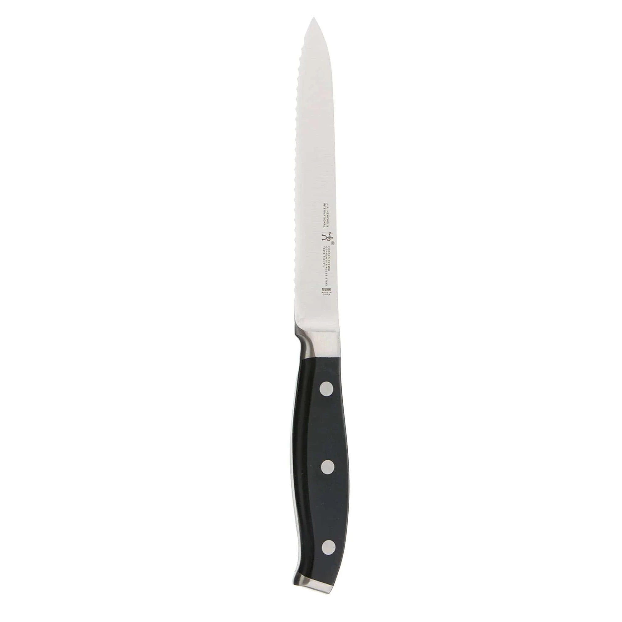 Henckels Forged Premio 14 Piece Knife Set with Block, Chef, Paring, Utility, Steak, Stainless Steel - Image 4