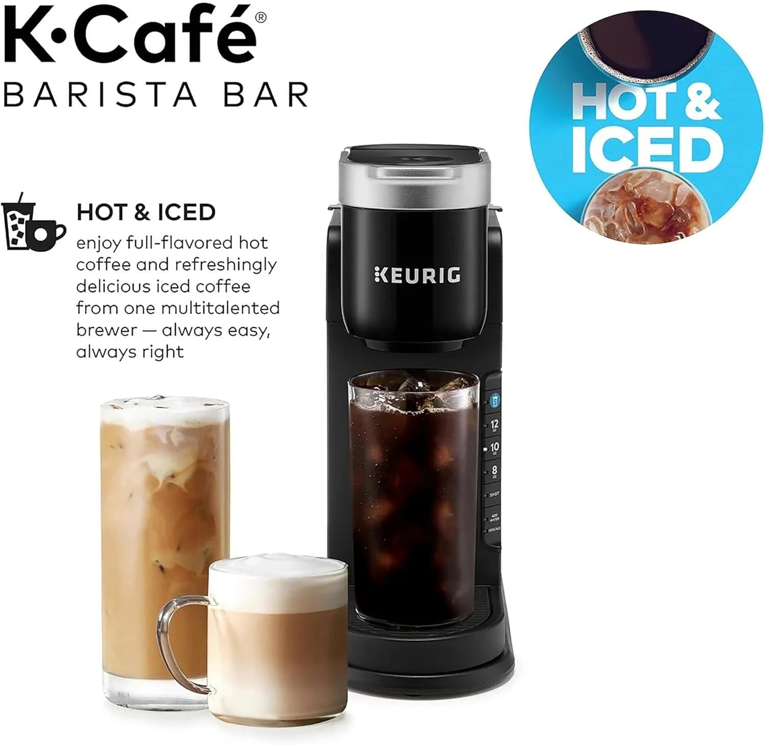 Keurig K-Café Barista Bar Single Serve Coffee Maker with Cold Brew, Black - Certified Refurbished - Image 4