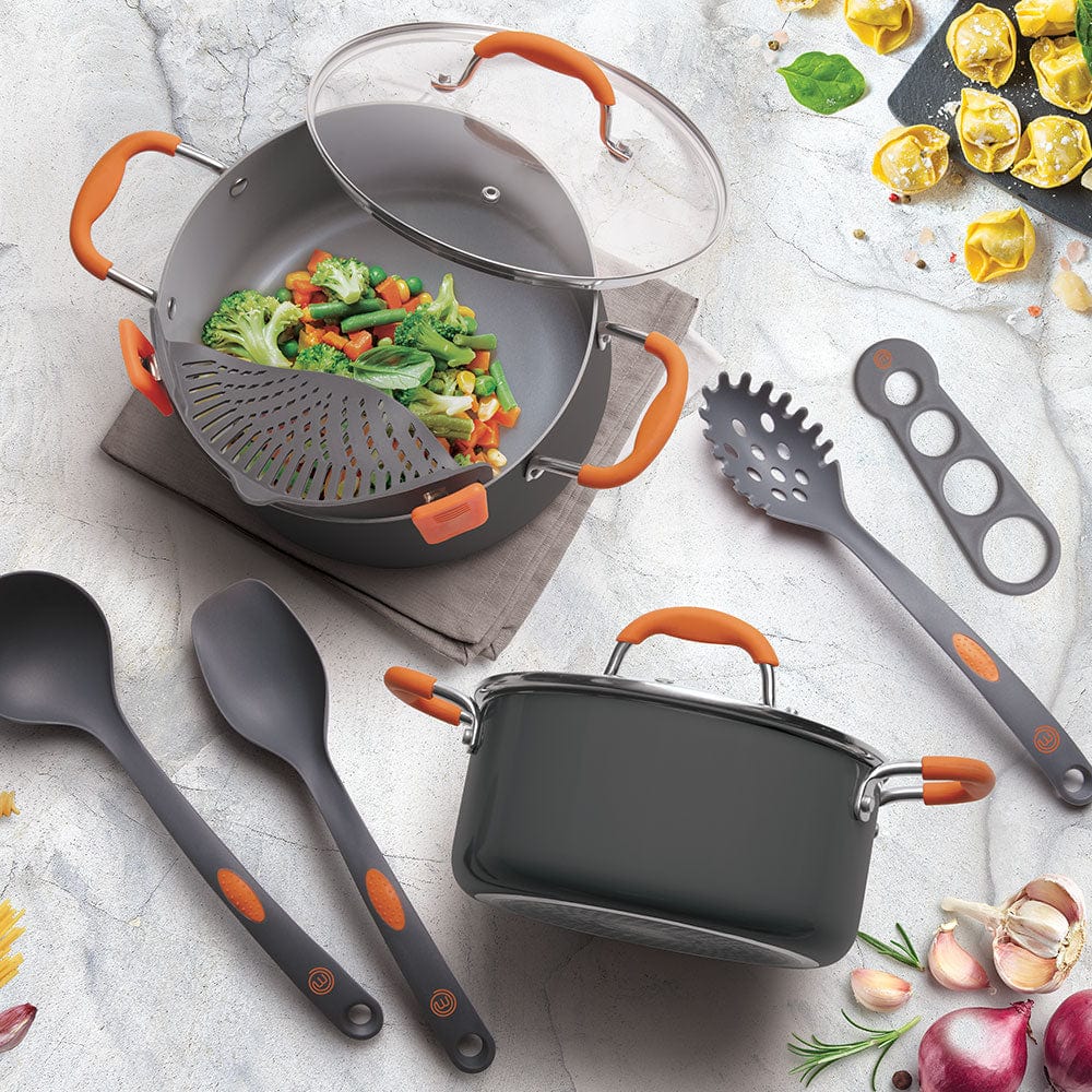 MasterChef 10-Piece Champions Pasta, Soup & Stew Pot Set, Gray - Image 3