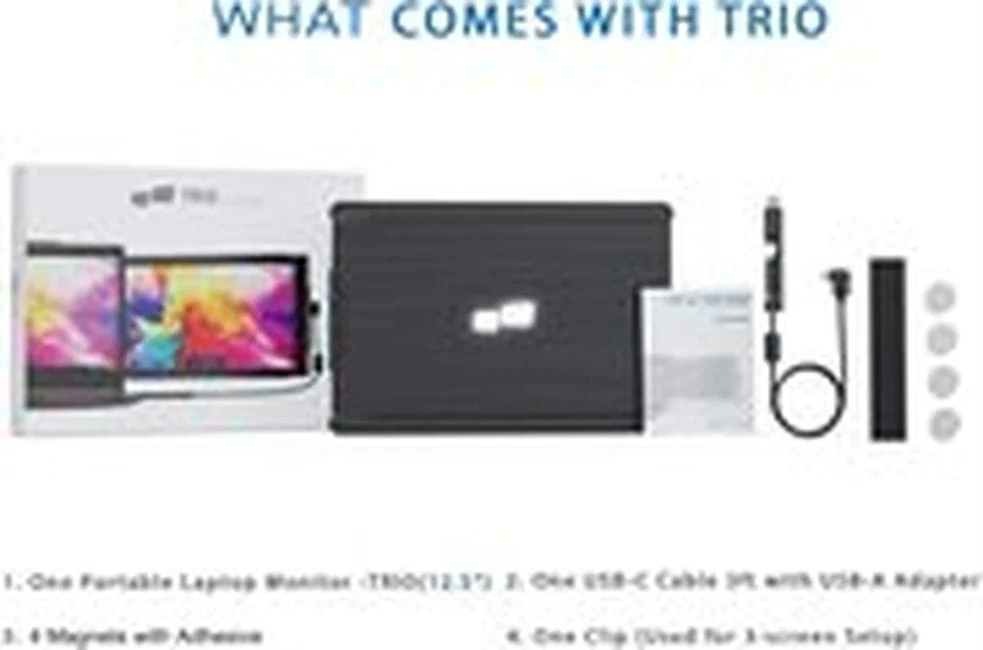 Mobile Pixels Trio Portable Monitor for Laptops, 12.5'' Full HD IPS Screens, USB C/USB A Dual or Triple Displays, Windows/OS/Android/Nintendo Switch (One Monitor Only) - Certified Refurbished - Image 6