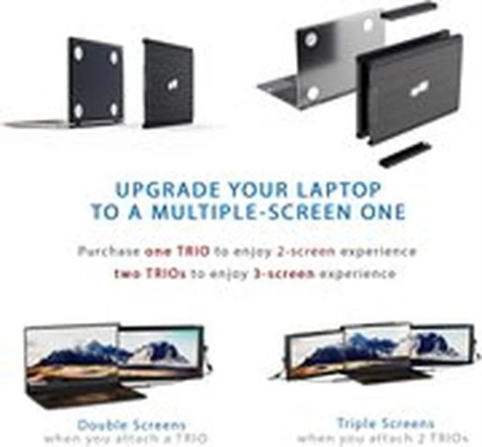 Mobile Pixels Trio Portable Monitor for Laptops, 12.5'' Full HD IPS Screens, USB C/USB A Dual or Triple Displays, Windows/OS/Android/Nintendo Switch (One Monitor Only) - Certified Refurbished - Image 8