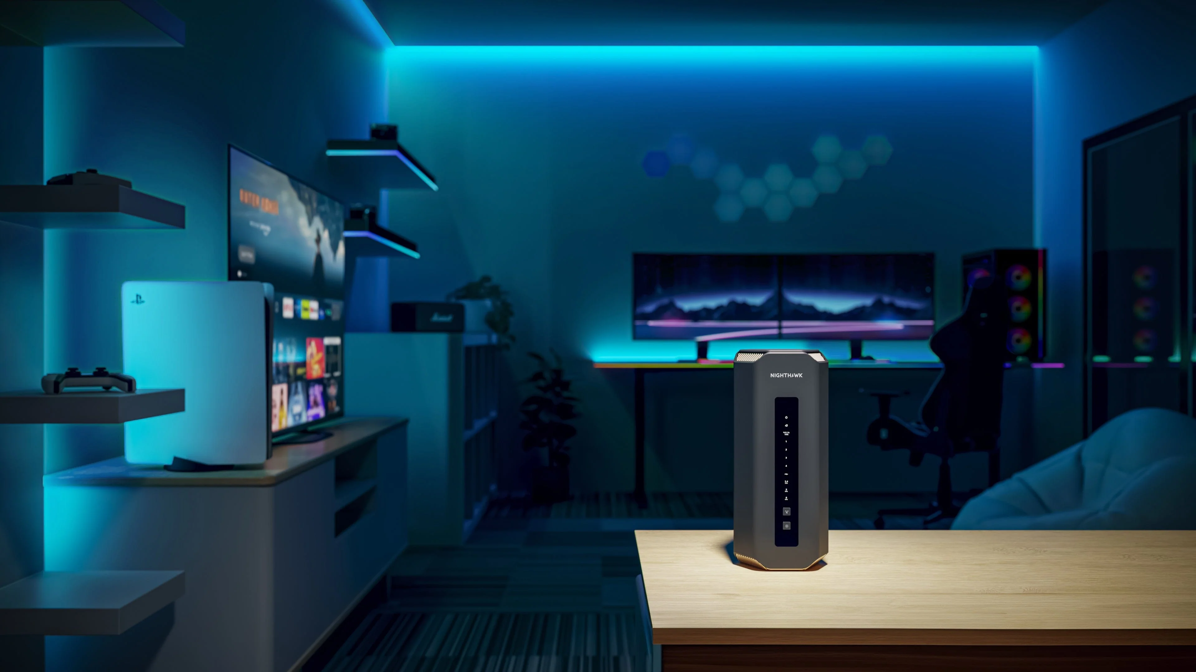 Netgear Nighthawk RS700S Tri-Band WiFi 7 Router, BE19000 Speed up to 19Gbps, 10 Gig Port, Covers Up to 3500 Sq. Ft., Black - Image 4