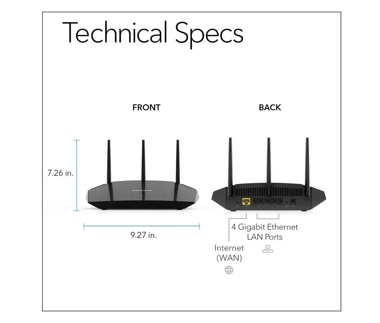 Netgear RAX36 Nighthawk AX3000 4-Stream AX4 Up to 3 Gbps Speed, WiFi 6 Router - Certified Refurbished - Image 5