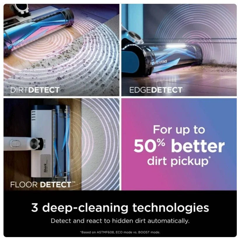 Shark Detect Pro Cordless Stick Vacuum with PowerFins Brushroll, Stick/Handheld (2-in-1), Ash Purple/Grey - Certified Refurbished - Image 3
