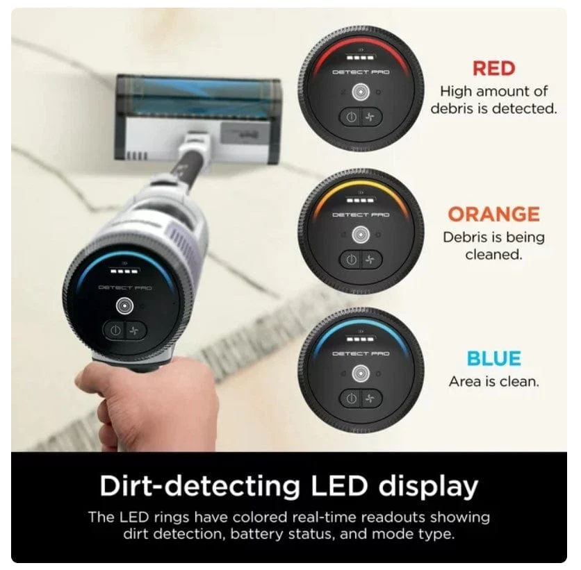 Shark Detect Pro Cordless Stick Vacuum with PowerFins Brushroll, Stick/Handheld (2-in-1), Ash Purple/Grey - Certified Refurbished - Image 9