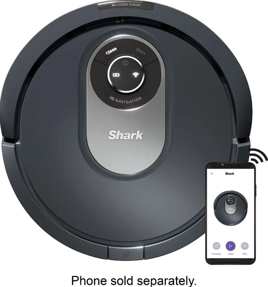Shark Smart Mapping, Scheduling, Pet Hair Pick Up, Logical Navigation Carpet AI Robot Vacuum, Black/Silver - Open Box - Image 3