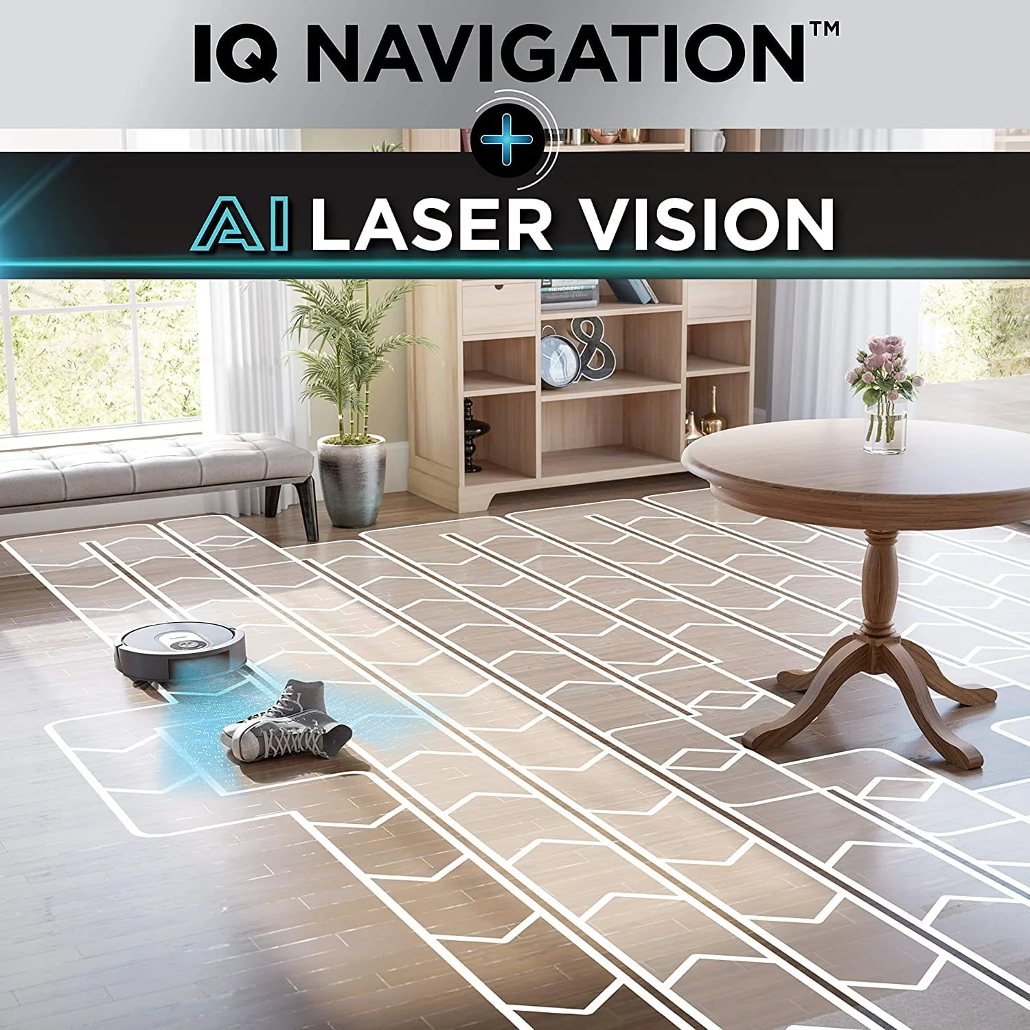 Shark Smart Mapping, Scheduling, Pet Hair Pick Up, Logical Navigation Carpet AI Robot Vacuum, Black/Silver - Open Box - Image 5