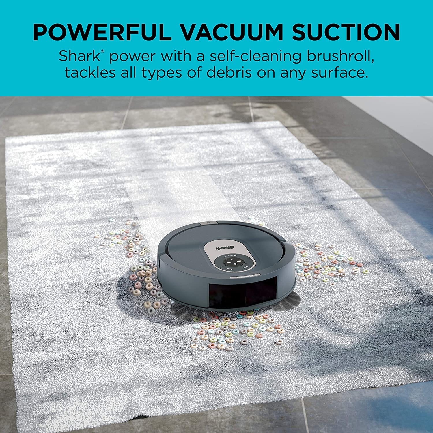 Shark Smart Mapping, Scheduling, Pet Hair Pick Up, Logical Navigation Carpet AI Robot Vacuum, Black/Silver - Open Box - Image 8