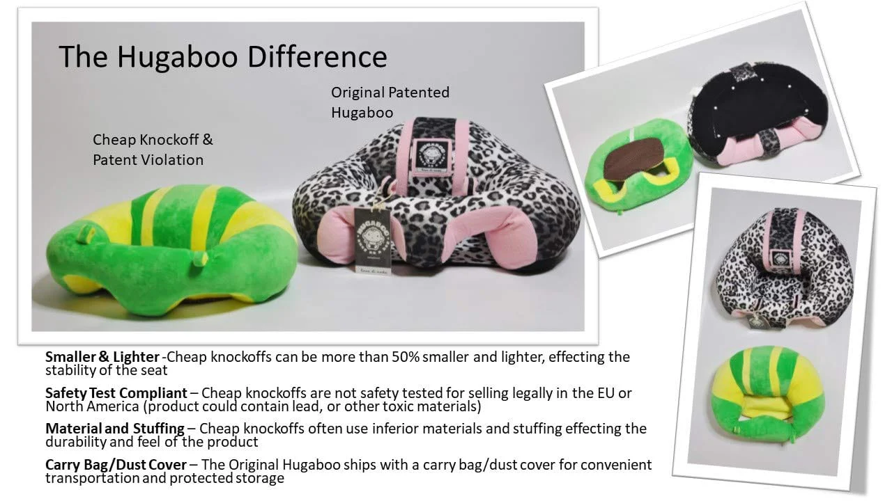Hugaboo Infant Sitting Chair, Portable, Washable Baby Floor Seat, Pink Chevron - Image 4