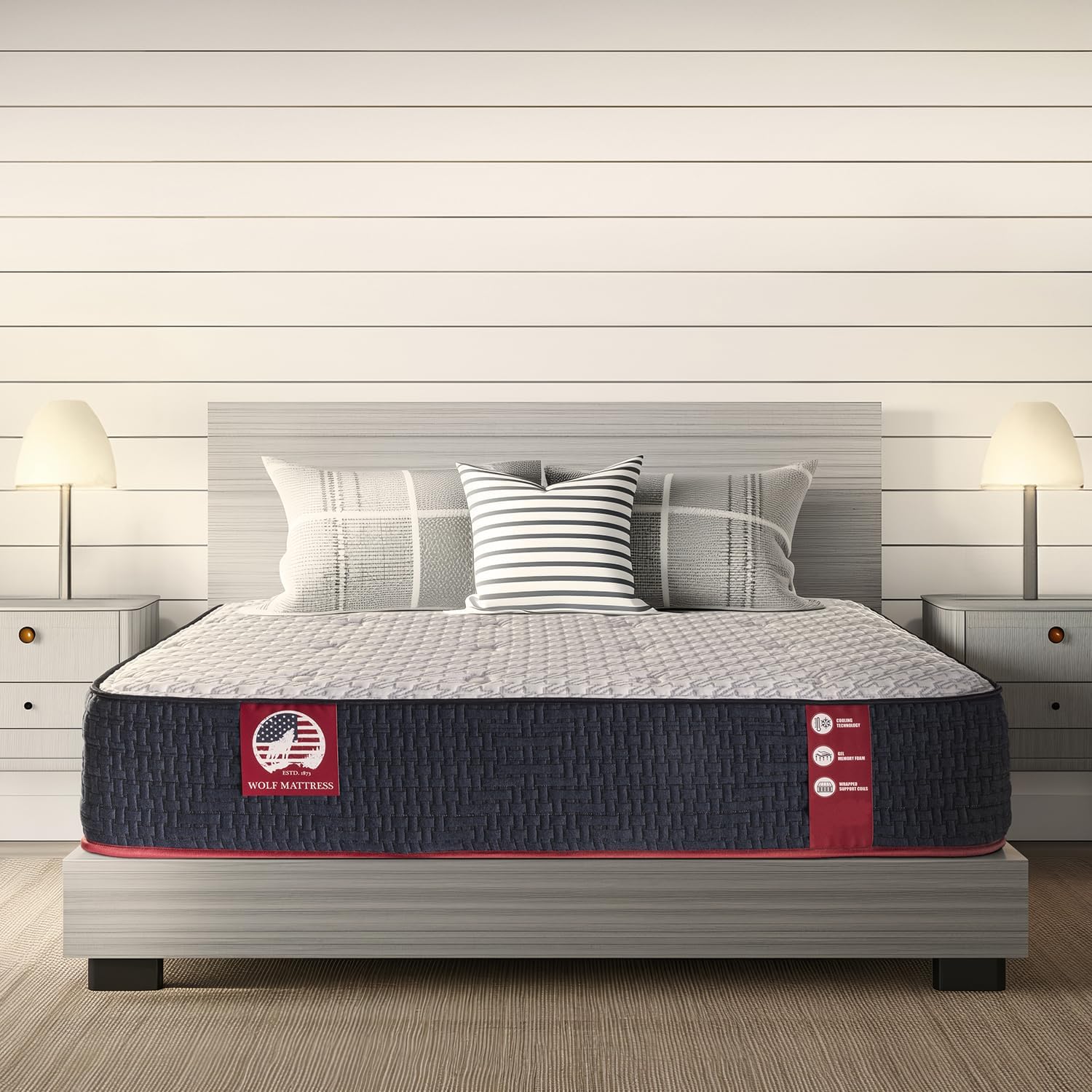 Wolf Mattress Full 11-Inch Luna Memory Foam Hybrid Mattress, Plush Comfort, Medium Firm, Cool Touch, Anti-Microbial w/ Pocketed Coil System - Image 11