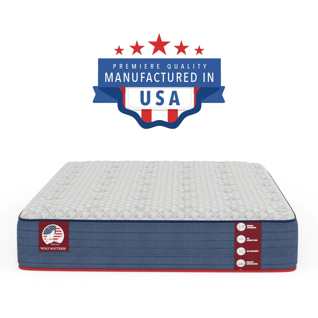 Wolf Mattress Twin 11-Inch Luna Memory Foam Hybrid Mattress, Plush Comfort, Medium Firm, Cool Touch, Anti-Microbial w/ Pocketed Coil System - Image 4