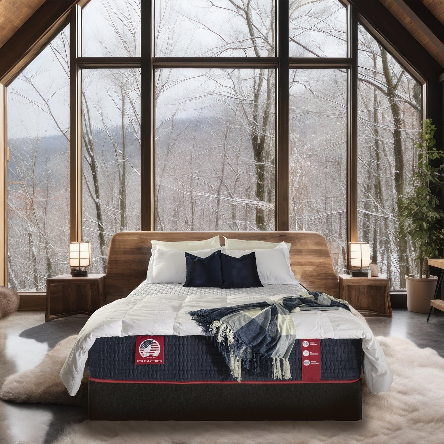 Wolf Mattress Twin 11-Inch Luna Memory Foam Hybrid Mattress, Plush Comfort, Medium Firm, Cool Touch, Anti-Microbial w/ Pocketed Coil System - Image 9